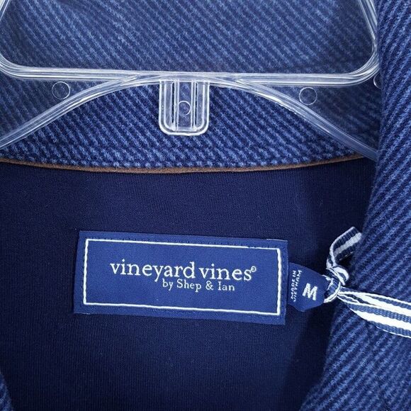 VINEYARD VINES Shirt Jacket Mens Medium Blue Button Up Stretch CALM WATER $198 - Picture 3 of 9